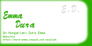 emma dura business card